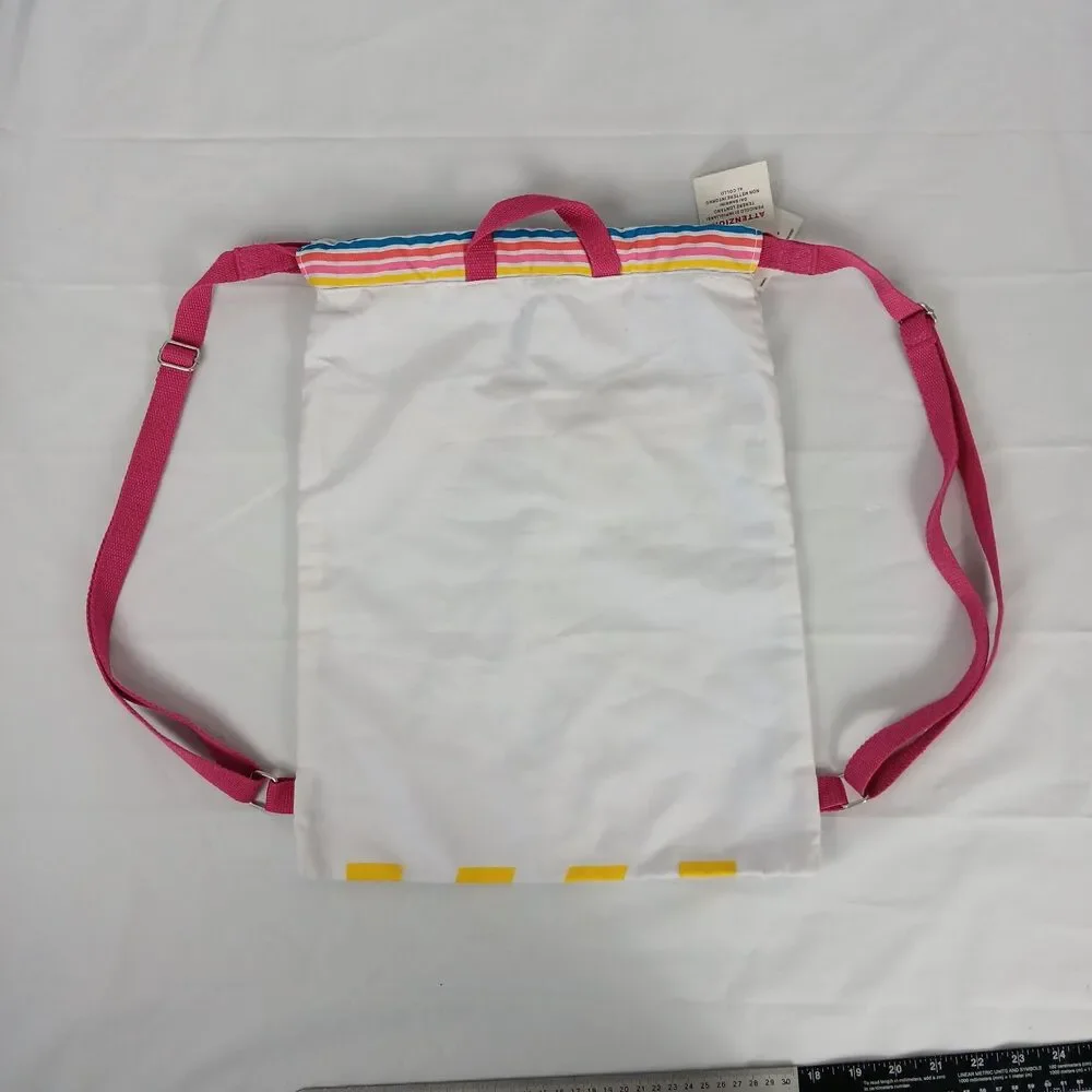 Walt Disney World 1971 Cinch Sack Tote Mickey Mouse Rainbow Colors Disney Parks